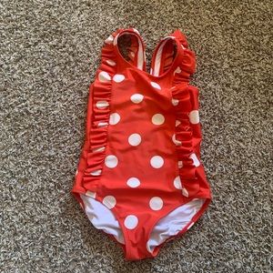 Hanna Andersson Red Polka Dot Swimsuit